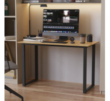 Стол письменный Кнап 2 Ferrum-decor 750x1200x600 Черный металл ДСП Дуб Артизан 16 мм (FRD-106399)