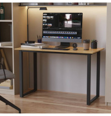 Стол письменный Кнап 2 Ferrum-decor 750x1200x600 Черный металл ДСП Дуб Артизан 16 мм (FRD-106399)