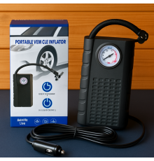 Портативний автомобільний насос 1322 від прикурювача (12V) з манометром (60)