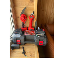 Акумуляторная Мини Электрическая Пила+Секатор набор  2 акумулятора    (5)