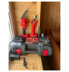 Акумуляторна Міні Електрична Пила+Секатор набір 2 аккумулятори (5)