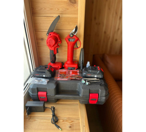 Акумуляторная Мини Электрическая Пила+Секатор набор  2 акумулятора    (5)