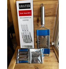 Тертка металева з ручкою 3 насадки XL-338 (60)