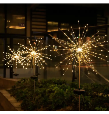 Вуличний садовий Феєрверк 150 газонний на сонячній батареї Fireworks floor HA-47(5385 (100)