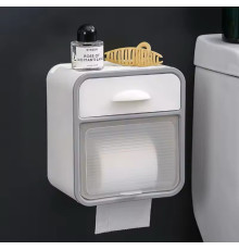 Тримач рулону туалетного паперу, настінний, НАПІВПРОЗОРНИЙ -96-20-8PCS (8)