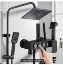 Змішувач для ванної кімнати із нержавіючої сталі чорного shower  AA6-6 AA25-13 (12)