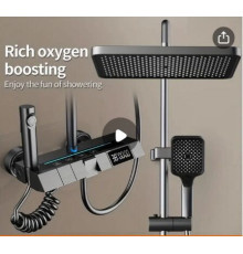 Змішувач для ванної кімнати із нержавіючої сталі чорного shower  AA6-6 215 (10)