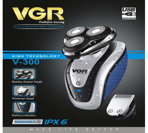 НЕТУ Электробритва VGR V-300 USB (24 шт/ящ)