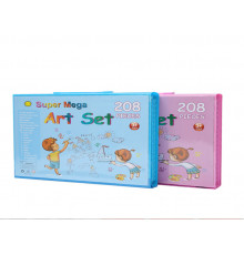 Набір для малювання на 208 предметів із мольбертом у валізці (10 шт)