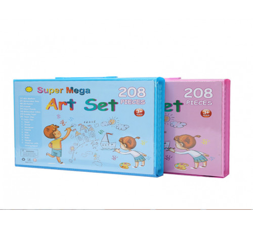 Набір для малювання на 208 предметів із мольбертом у валізці (10 шт)