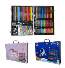 Набір для малювання в пластиковій валізі (з алюмінію. окантів.) 128 предметів (20 шт)