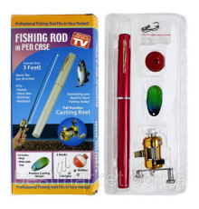 Вудка Кишенькова Міні Вудка у вигляді Ручки Fish Rod in Pen Case Чорний золотий фіолетовий (100)