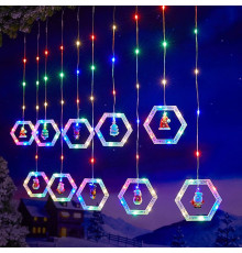 Гірлянда Штора 10 МІКС Usb ВЕСЮЛЬКИ  SF-48 код3596 (50)