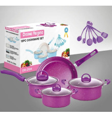 Каструлі Кухонний посуд, набір з 13 предметів, червоний, голуб, троянд, чорний, фіо 1453 (12)