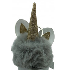 AA1838 Брелок Єдиноріг, хутро.