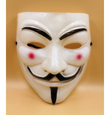 AA187 Маска Гай Фокс (Анонімус), біла.