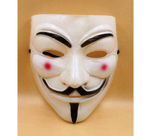 AA187 Маска Гай Фокс (Анонімус), біла.