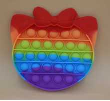 AA3286 POP IT Котик с Бантом, радужный