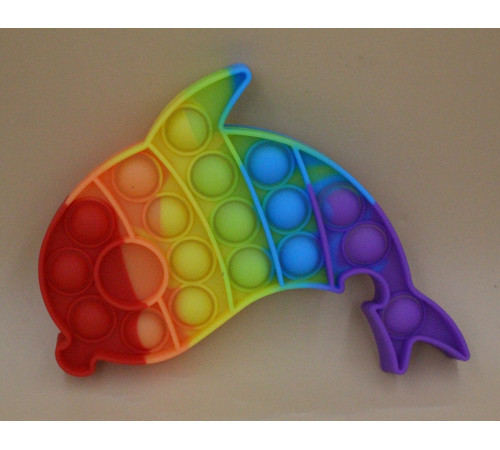 AA3290 POP IT Дельфін, райдужний