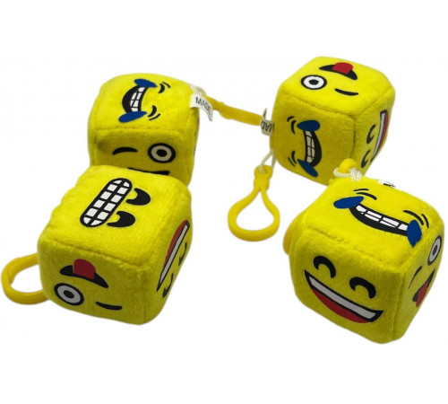 АА4099 Брелок Кубик Смайл з карабіном 4см