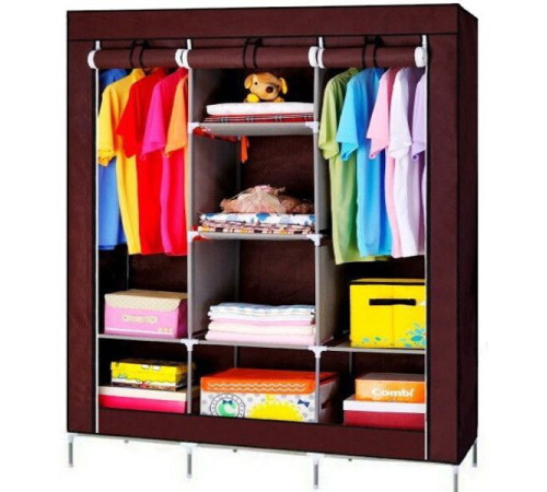 Тканевый шкаф HCX Storage Wardrobe 88130   Есть черный и темно красный (6) (10)