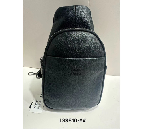 Сумка    Мужская Черная  Backpack for men  JASPER  Кожа L99810-a    (100)