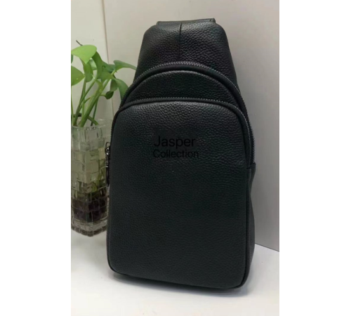 Сумка    Мужская Черная  Backpack for men  JASPER  Кожа 2116    (100)