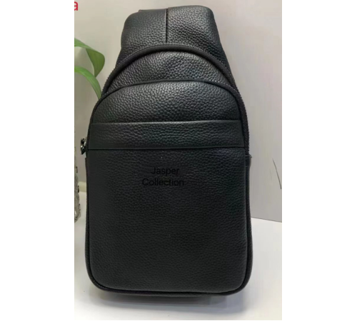 Сумка    Мужская Черная  Backpack for men  JASPER  Кожа 2136 (100)