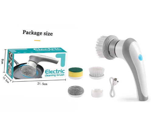 Щетка Электрическая 360Градусов  electric  Cleaning Brush  3 НАСАДКИ  +ЮСБ 904-12 непонятная(60) (50
