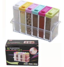 Підставка з контейнерами для спецій Seasoning Six Piece Set XXL -658 (60)