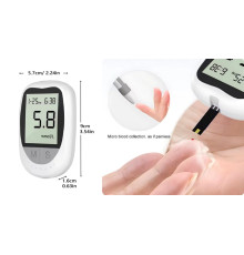 Вимірювач рівня глюкози в крові, тест-смужки, медичний вимірювач рівня цукру (100)