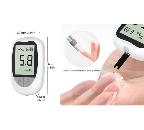 Измеритель уровня глюкозы в крови, тест-полоски,медицинский измеритель уровня сахара (100)