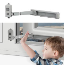 Пластиковый замок для окон, прочная фиксация, стопор безопасности детей,  1-42(200)