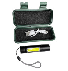 Світлодіодний ліхтарик Bailong Police COB USB BL-515 у пластиковому чохлі (240