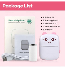 ПРИНТЕР Портативний міні-ТЕРМОПРИНТЕР з бездротовим зв'язком, Bluetooth,  LY-868 (100)