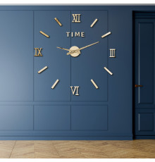 Великий настінний годинник Horloge 3D DIY кварц 27/37/47 55 см ЗОЛОТО (173720) (72)