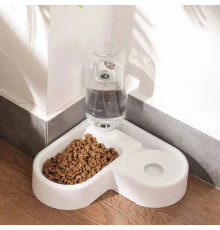 Миска для кішок, собак дрібних автопоїлка, подвійна, кутова на підставці "¶LY-622 (20)