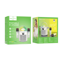 УЦІНКА Портативна колонка Hoco BS59 Pearlescent з 2-ма мікрофонами (19,0*12,0*21,5 см) (під ремонт)