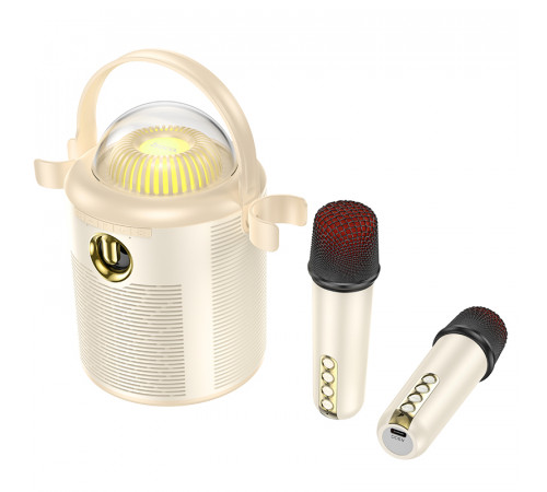 УЦІНКА Портативна колонка Hoco BS59 Pearlescent з 2-ма мікрофонами (19,0*12,0*21,5 см) (під ремонт)