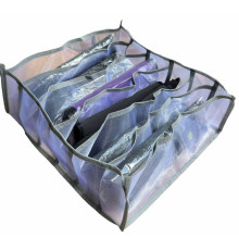 Прозорий органайзер для шкарпеток з чорною окантовкою РОЗМІР 30*30 (200)