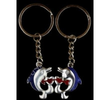 C1061 Брелок Парный, Дельфины.