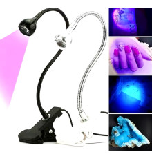 Ультрафіолетова USB Настільна лампа на прищіпці, настільна УФ-лампа  HA-141 (120)