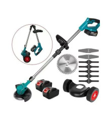 Електрична газонокосарка, 2 аккумулятори 48 в, 2000 мА · год Lawn mower  LY-743+ коліс(1394)10)