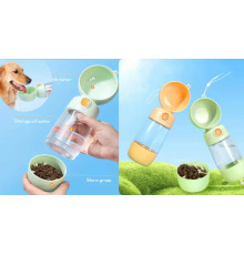 Поїлка пляшка для води для собак 2-в-1 та контейнер для їжі,  123 (60)