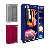 Тканевый шкаф Storage Wardrobe   8869  шкаф есть синий и черный     165-8869   (10)