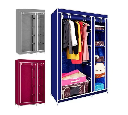 Тканевый шкаф Storage Wardrobe   8869  шкаф есть синий и черный     165-8869   (10)