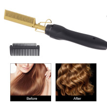 Гребінець для випрямлення волосся 2 в 1, електрична щітка для випрямлення волосся XL210 (60)