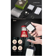 Кишеньковий Світильник ,БРЕЛОК , магнітна лампа для ремонту ,кемпінг Пластиковий (240)