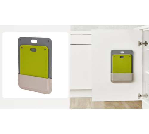 Доска для нарезки с держателемJ oseph Joseph - DoorStore - подвесной карман с 2 досками (50)