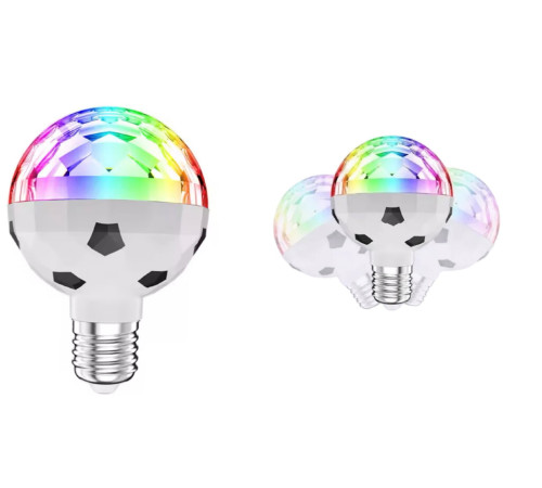 Футбольный Мяч Новейшая вращающаяся Светодиодная лампа для дискотеки, 6 Вт, E27   LY-729(100)